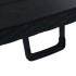 Mesa de jardín plegable imitación ratán HDPE negro 180x75x72