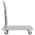 Carro portaequipajes acero inoxidable plateado 82x53x86