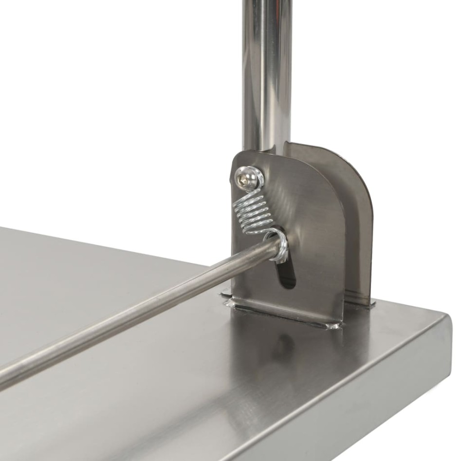 Carro portaequipajes acero inoxidable plateado 82x53x86