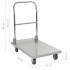 Carro portaequipajes acero inoxidable plateado 82x53x86
