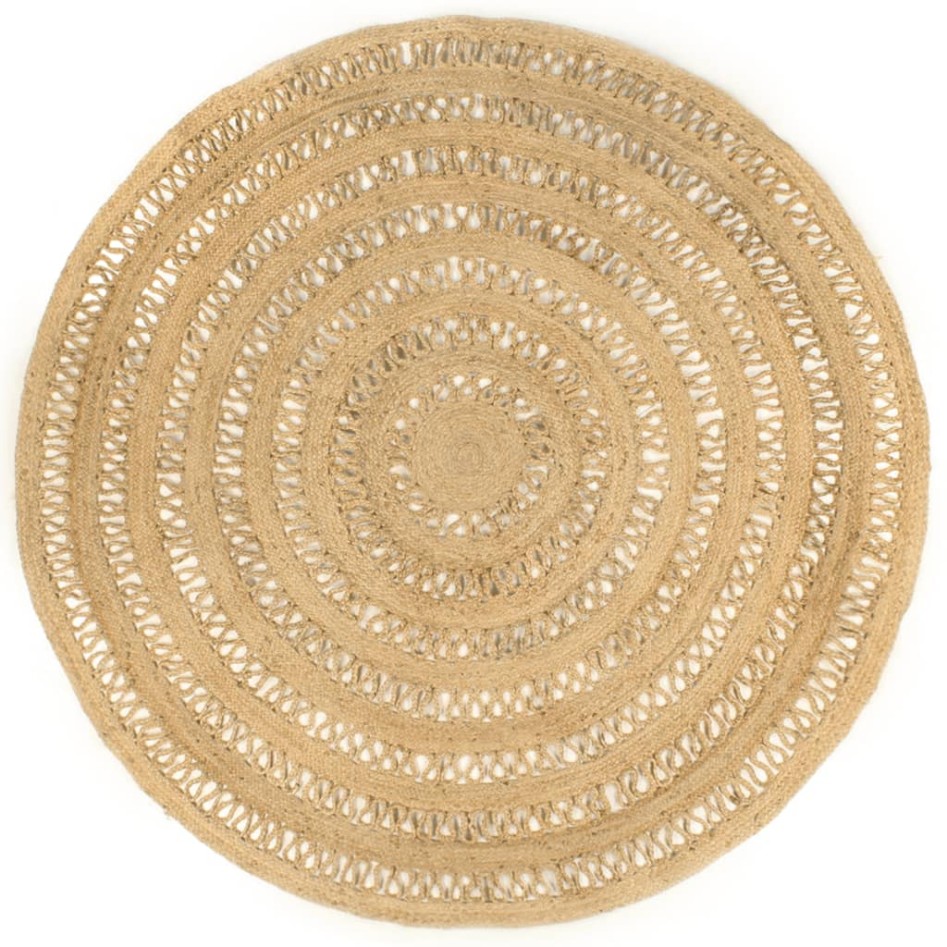 Alfombra hecha a mano de yute trenzado 240