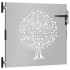 Puerta de jardín acero corten diseño árbol 85x100