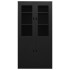 Armario de oficina de acero negro 90x40x180