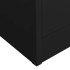 Armario de oficina de acero negro 90x40x180