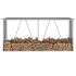 Casetilla para leña acero galvanizado gris 330x84x152