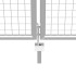 Puerta de jardín de acero galvanizado plateado 415x150