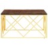 Mesa de centro acero inoxidable madera maciza reciclada