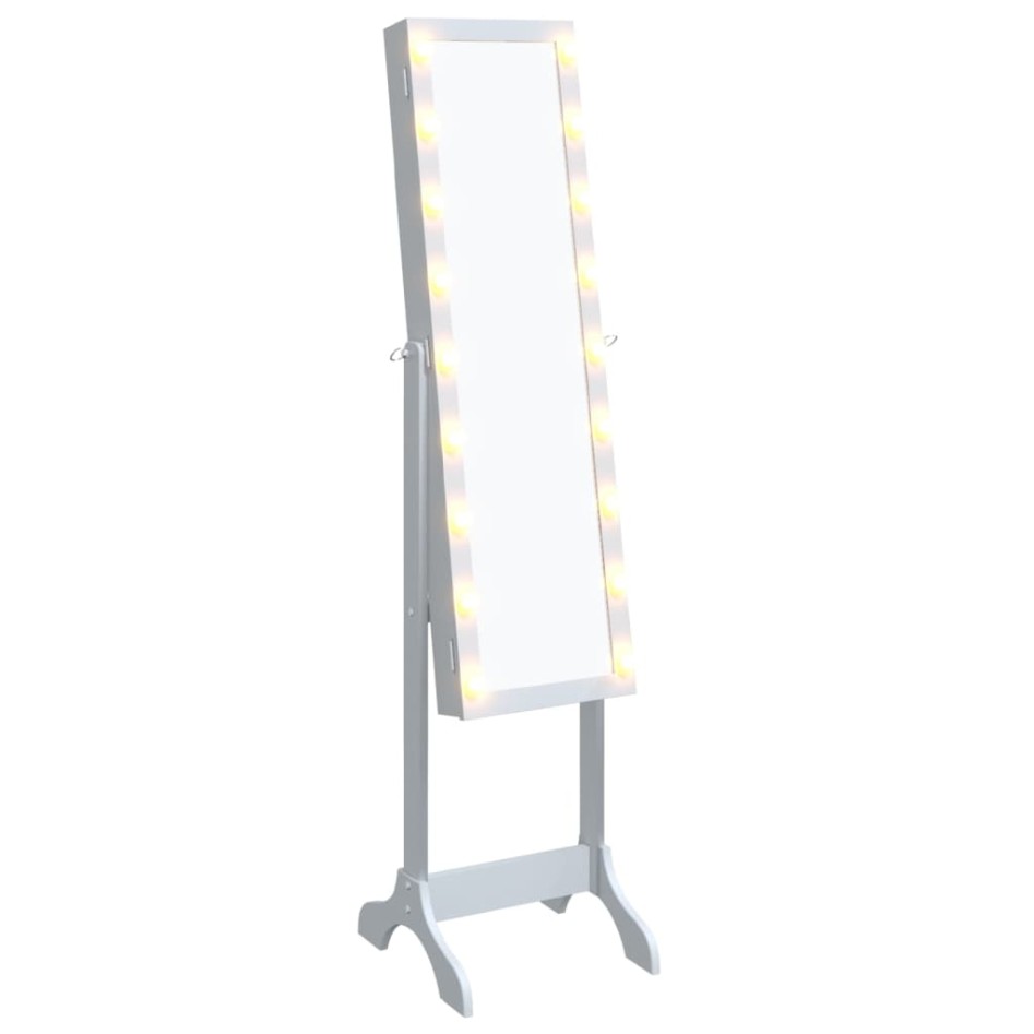 Espejo de pie con LED blanco 34x37x146