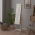 Espejo de pie con LED blanco 34x37x146