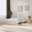 Estructura de cama doble sin colchón madera maciza 150x200 cm