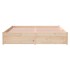 Estructura de cama doble sin colchón madera maciza 150x200