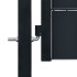 Puerta de valla de PVC y acero gris antracita 100x164