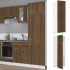 Armario para frigorífico madera marrón roble 60x57x207