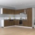 Armario para frigorífico madera marrón roble 60x57x207