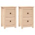 Mesitas de noche 2 uds madera maciza de pino 40x35x61,5