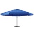 Sombrilla de jardín con palo de aluminio azul azure 500
