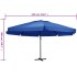 Sombrilla de jardín con palo de aluminio azul azure 500