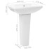 Lavabo de pie de cerámica blanco 580x470x200