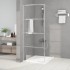 Mampara de ducha vidrio ESG transparente plateado 80x195