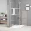 Mampara de ducha vidrio ESG transparente plateado 80x195 cm