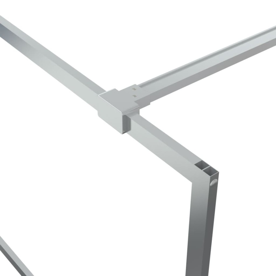 Mampara de ducha vidrio ESG transparente plateado 80x195