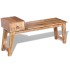Banco con cajón madera maciza de mango 120x36x60