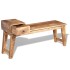 Banco con cajón madera maciza de mango 120x36x60