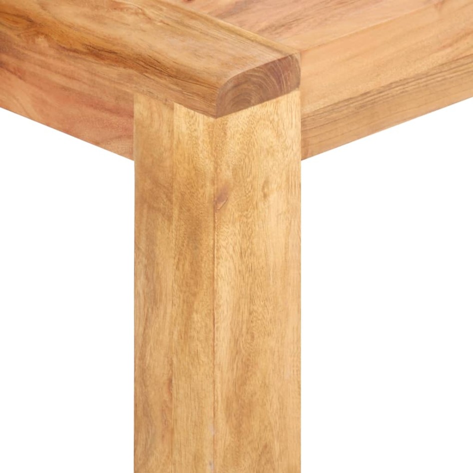 Mesa de centro madera maciza acacia acabado miel 110x60x35
