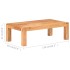 Mesa de centro madera maciza acacia acabado miel 110x60x35