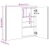 Armario de baño con espejo LED gris brillante 80x12x68