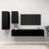Set de muebles de TV salón 4 piezas madera contrachapada