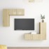 Juego de muebles de salón 4 piezas roble