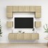 Juego de muebles de salón 8 piezas roble