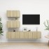 Juego de muebles de salón 4 piezas roble