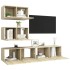 Juego de muebles de salón 4 piezas roble