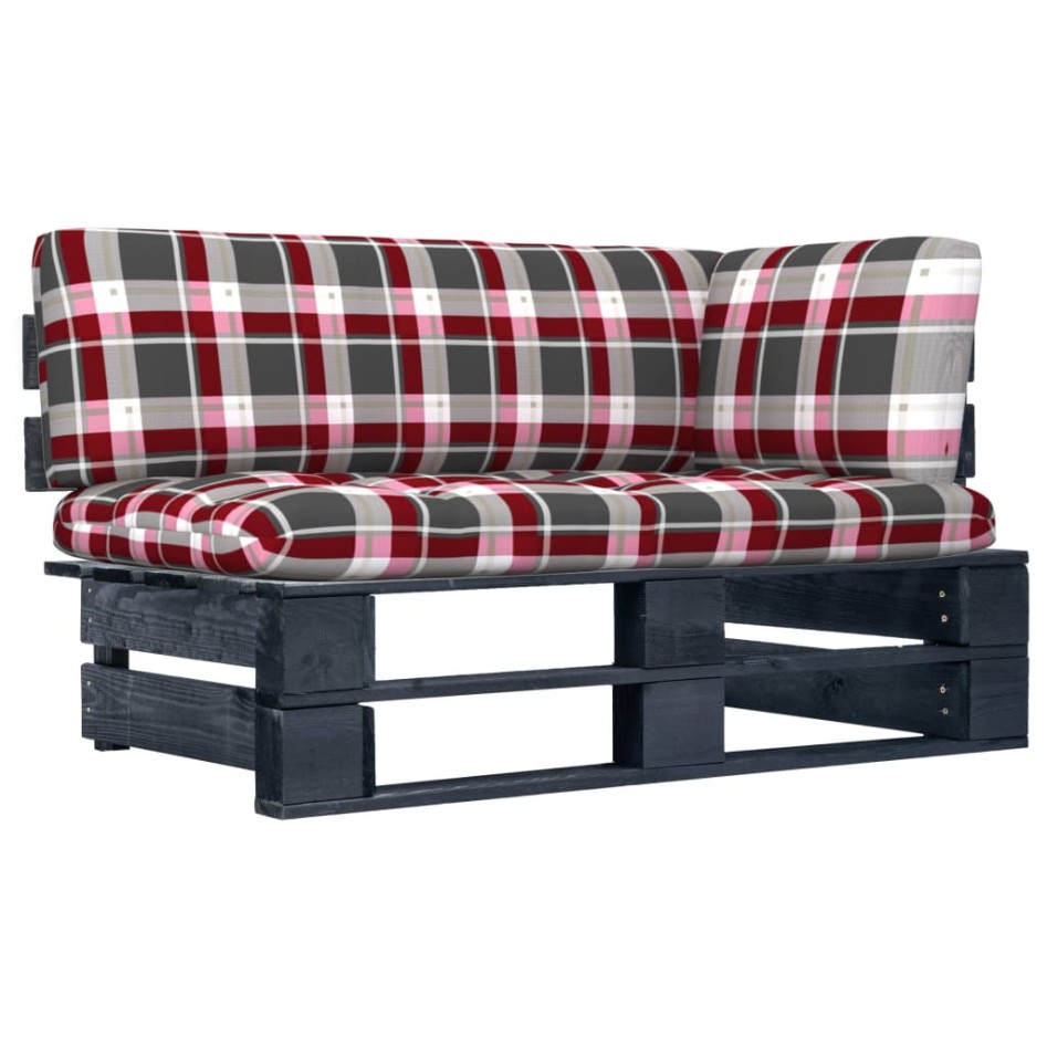 Sofá de jardín esquina de palets madera pino impregnada