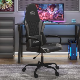 Silla gaming cuero sintético negro y