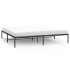 Estructura de cama sin colchón metal negro 200x200