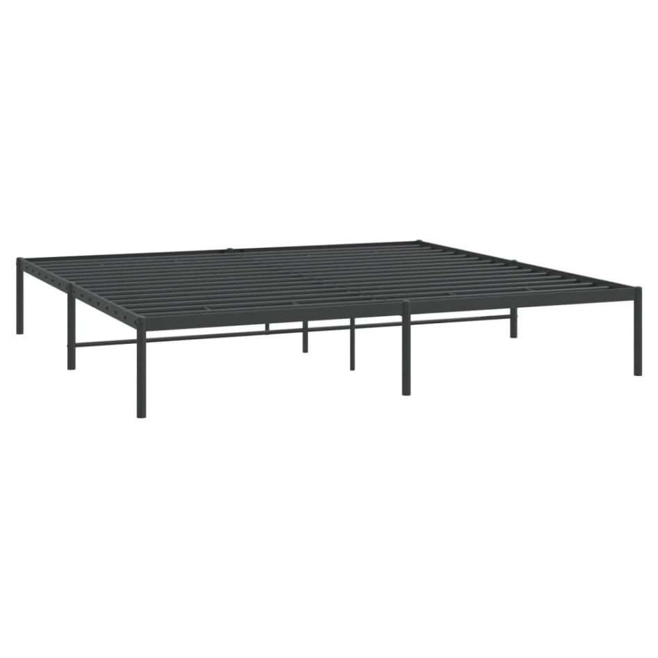 Estructura de cama sin colchón metal negro 200x200