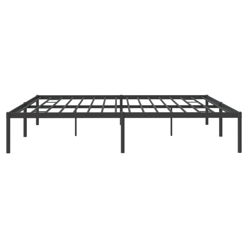 Estructura de cama sin colchón metal negro 200x200