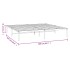Estructura de cama sin colchón metal negro 200x200