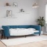 Sofá cama sin colchón terciopelo azul 100x200