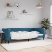 Sofá cama sin colchón terciopelo azul 100x200 cm