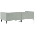 Sofá cama sin colchón terciopelo gris claro 90x190