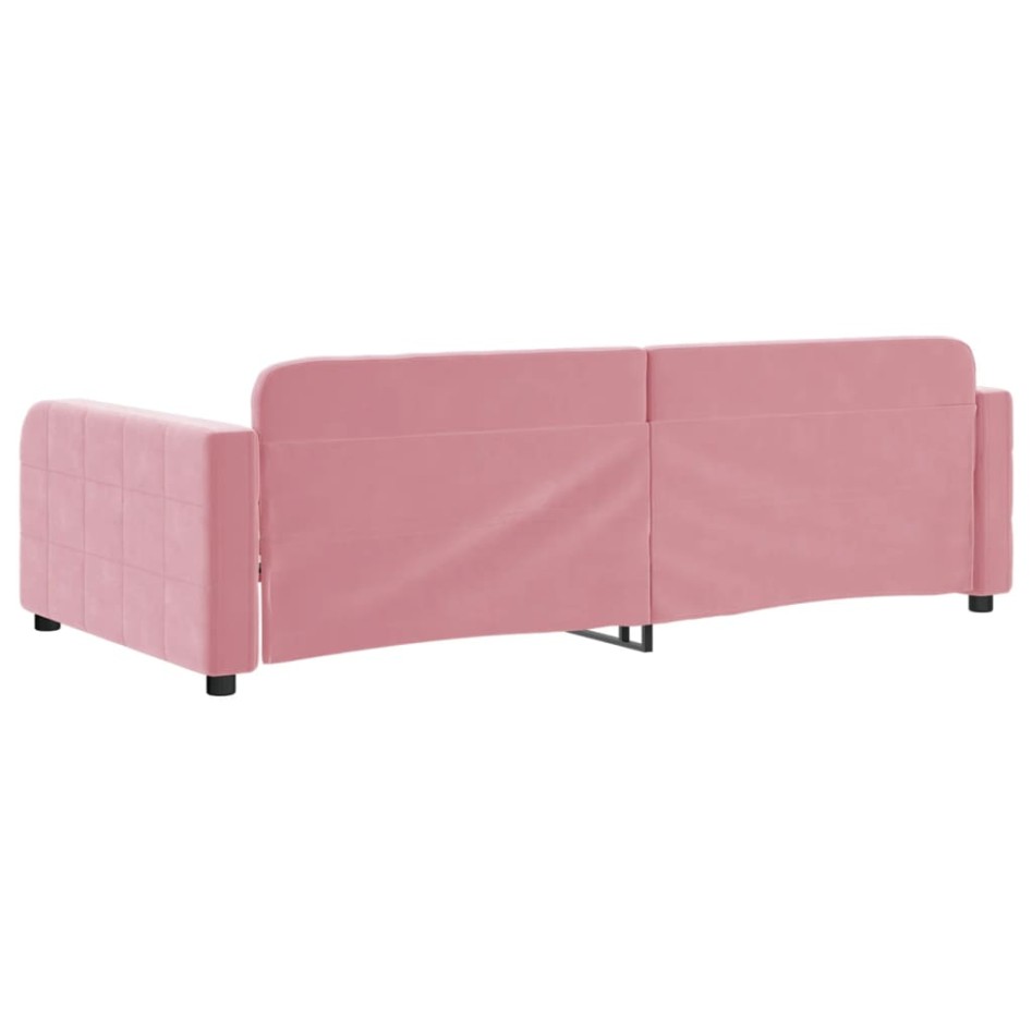 Sofá cama terciopelo rosa 100x200