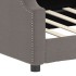 Sofá cama sin colchón tela taupe 90x200