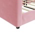 Sofá cama sin colchón terciopelo rosa 90x200