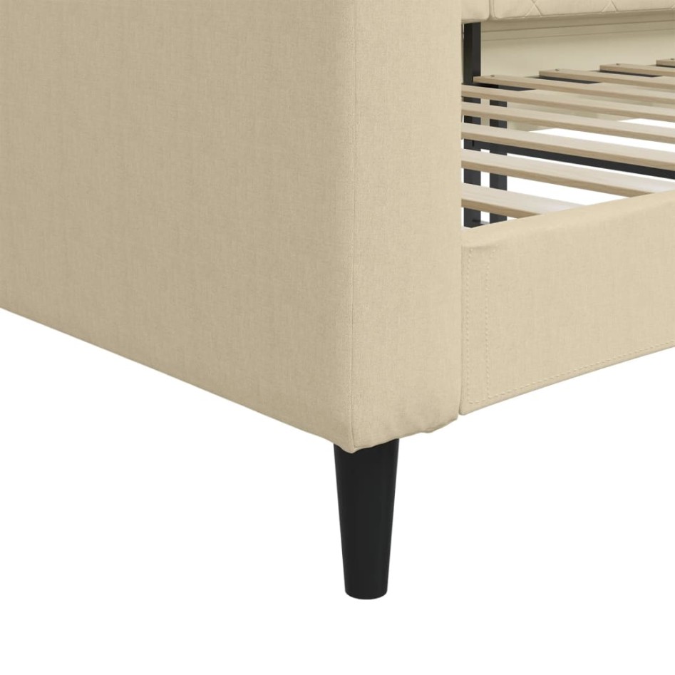 Sofá cama sin colchón tela crema 100x200