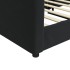 Sofá cama sin colchón terciopelo negro 90x190