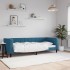Sofá cama sin colchón terciopelo azul 80x200